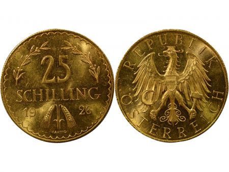 Autriche 25 Schilling Or - 1926 Vienne