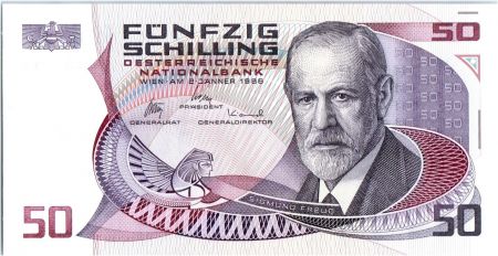 Autriche 50 Schilling Sigmund Freud - 1986