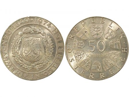 Autriche 50 Shilling Argent, Police Autrichienne - 1974 Vienne