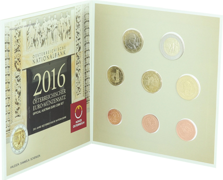 Autriche Coffret BU Euro 2016 - 200 ans de la Banque d\'Autriche