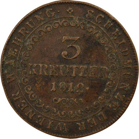 Autriche François I - 3 Kreuzer - 1812 B Kremnica