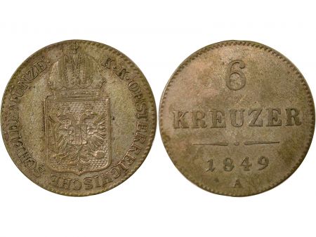 Autriche François-Joseph I - 6 Kreuzer - 1849 A Vienne