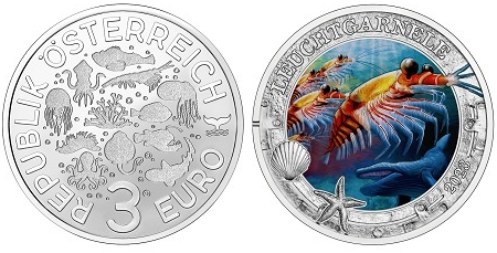 Autriche Krill Antarctique (Nouvelle collection - Vie sous-marine) - 3 Euros 2023