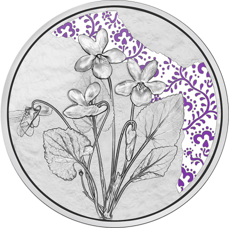 Autriche La Violette - 10 Euros Argent Couleur BE 2024 - Le langage des fleurs