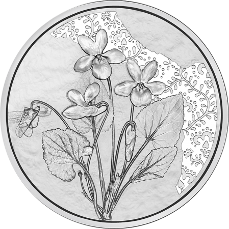 Autriche La Violette - Le Langage des Fleurs - 10 Euros Argent BU 2024