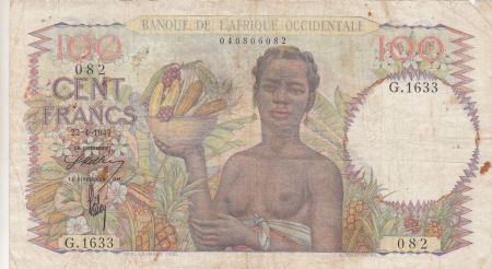 B A O 100 Francs 1947 - Femme avec fruits, famille - Série G.1633