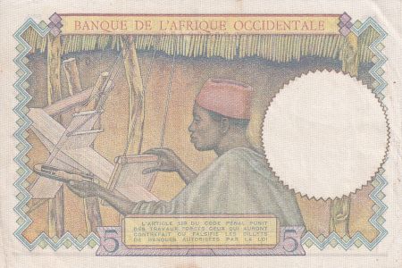 B A O 5 Francs - Caféier - Tisseran - 06-03-1941 - Série J.8037 - P.21