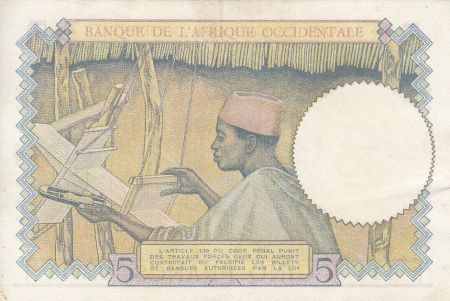 B A O 5 Francs - Caféier - Tisseran - 15-03-1937 - Série U.3918