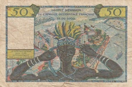 B A O 50 francs - AOF et Togo - Femmes africaines - 1956 - Série H.2