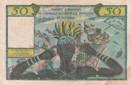 B A O 50 Francs - AOF et Togo - Femmes africaines - 1956 - Série J.61 - TTB - P.45