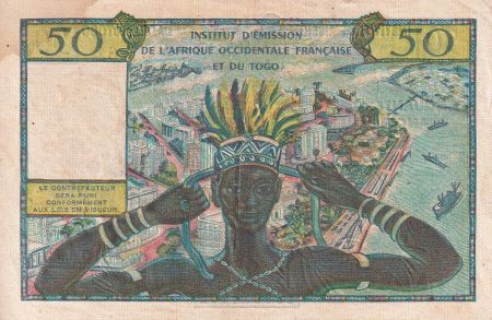 B A O 50 Francs - AOF et Togo - Femmes africaines - 1956 - Série J.61 - TTB - P.45