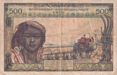 B A O 500 Francs - Agriculteurs, masque - 23-10-1956 - Série D.1 - Kol.208a