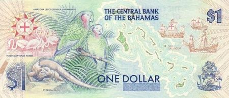 Bahamas 1 Dollar C. Colomb - Oiseaux