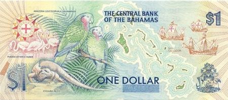 Bahamas 1 Dollar C. Colomb - Oiseaux