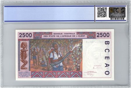 BCEAO 2500 Francs Burkina Faso - Barrage - Cacao - 1994 - PCGS UNC 66 OPQ