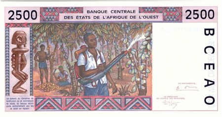 BCEAO 2500 Francs Togo - Barrage - Cacao - 1994