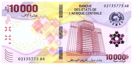 BEAC 10000 Francs - Banque Centrale de Yaoundé - CEMAC - 2020 (2022) - Série A6