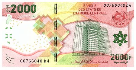 BEAC 2000 Francs - Banque Centrale de Yaoundé - CEMAC - 2020 (2022) - Série D4