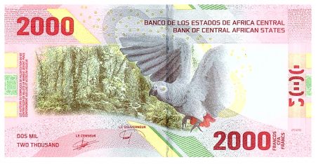 BEAC 2000 Francs - Bâtiment - Perroquet - 2020 (2022) - Lettre B2