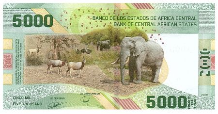 BEAC 5000 Francs - Banque Centrale de Yaoundé - CEMAC - 2020 (2022) - Série D9