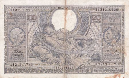 Belgique 100 Francs - 1943 - Lettre J - P.112