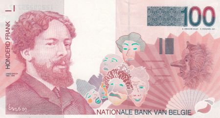 Belgique 100 Francs ND1992-94 - James Ensor