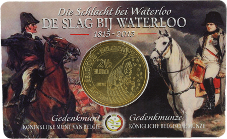 Belgique 2,5 Euros Commémo. 2015 - Bataille de Waterloo