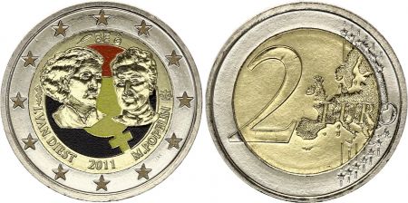 Belgique 2 Euros - Journée des droits de la femme - Colorisée - 2011