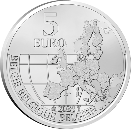 Belgique 5 Euros Commémo. 2024 - Lucky Luke