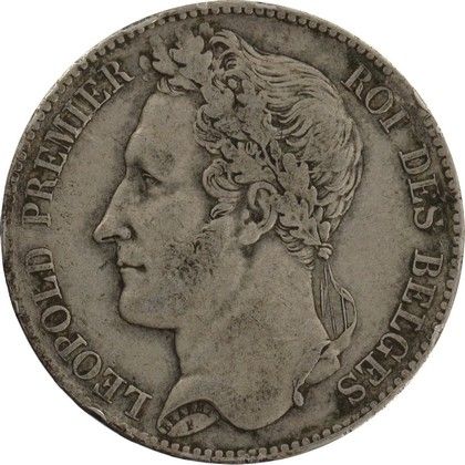 Belgique 5 Francs Leopold I - 1848