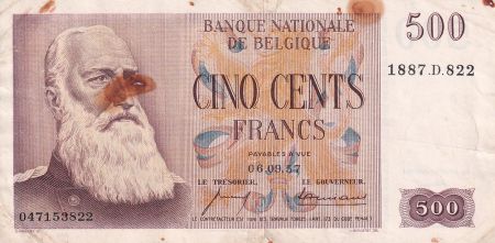 Belgique 500 Francs Leopold II 06-09-57 - Série 1887 D 822