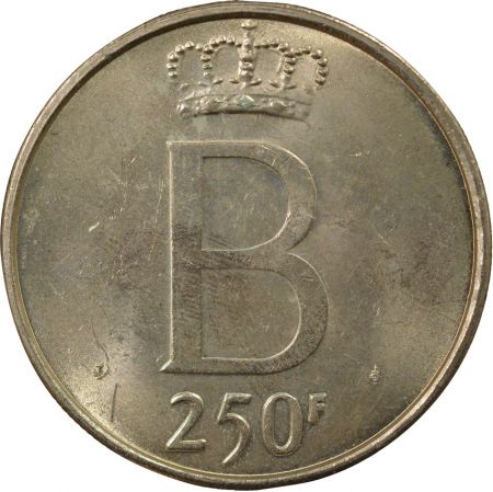 Belgique Baudouin I - 250 Francs Argent, 25 Ans de Règne, en Français - 1976 Bruxelles