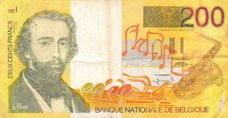 Belgique BELGIQUE  ADOLPHE SAX - 200 FRANCS 1995 - TB