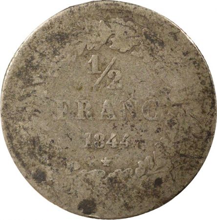 Belgique Belgique, Léopold I - 1/2 Franc Argent, Tête laurée - 1844 Bruxelles