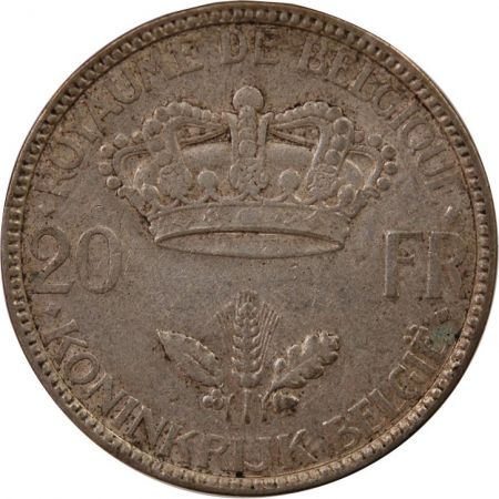 Belgique BELGIQUE  LEOPOLD III - 20 FRANCS ARGENT 1935