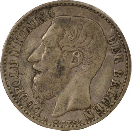 Belgique Léopold II - 1 Franc Argent, Type Wiener, en Néerlandais - 1887 Bruxelles