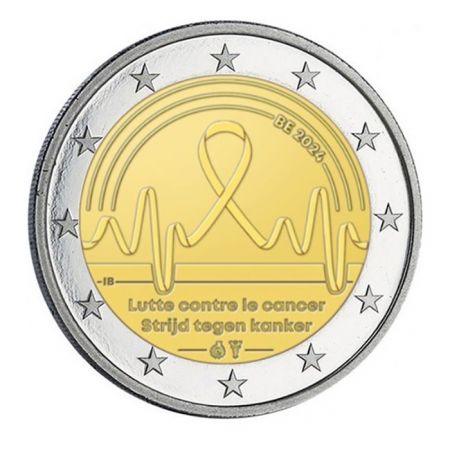 Belgique Lot 2 x 2 Euros Commémo. 2024 - Lutte contre le cancer (NL + FR)