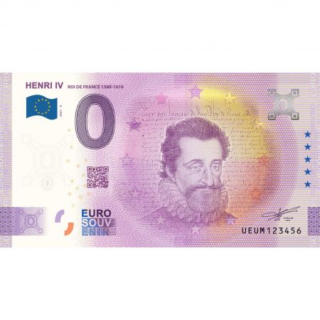 Billet 0 Euro Souvenir - Henri IV - France 2021