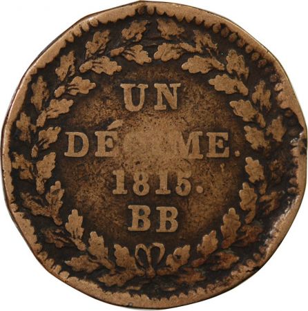 BLOCUS DE STRASBOURG  NAPOLEON Ier - DECIME 1815. BB