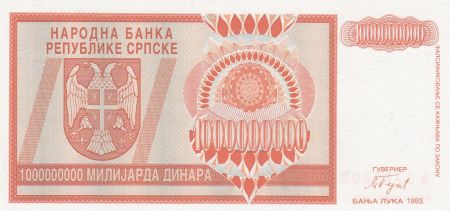 Bosnie-Herzégovine 1.000.000.000 Dinara 1993 - Aigle à 2 têtes - P.147- Neuf