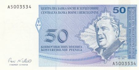 Bosnie-Herzégovine 50 Pfeniga - Branko opi - 1998 - Sup - P.58