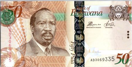 Botswana 50 Pula Sir Seretse Khama - Delta Okawango - 2014