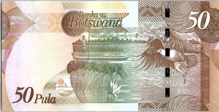 Botswana 50 Pula Sir Seretse Khama - Delta Okawango - 2014