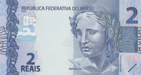 Brésil 2 Reais - Liberté - Tortues 2010 (2024) - Série KE