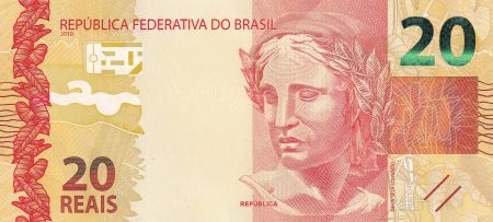 Brésil 20 Reais Liberté - Singe Mico-Leao Dourado 2010 (2023) - Série KC