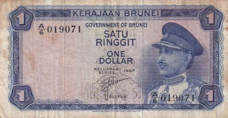 Brunéi 1 Ringgit Sultan Omar Ali Saiffudin III - 1967