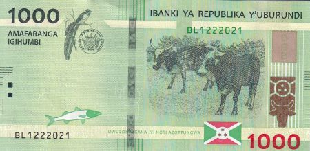 Burundi 1000 Francs - Vaches - 2023 - Série BL