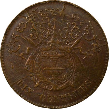 Cambodge Norodom I - 10 Centimes - 1860 Frappe locale