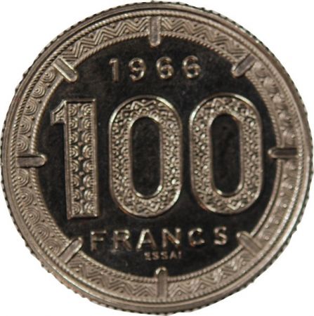 Cameroun CAMEROUN - 100 FRANCS 1966 ESSAI