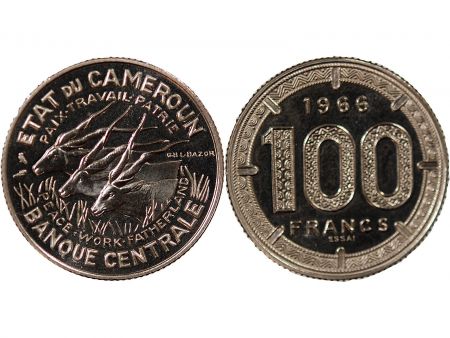 Cameroun CAMEROUN - 100 FRANCS 1966 ESSAI